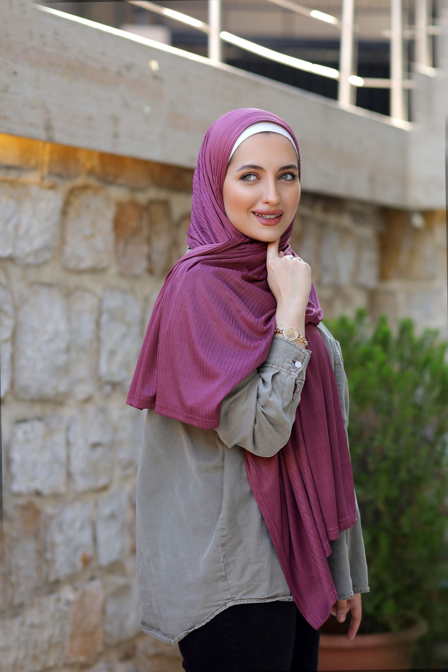 Patterned Cotton Hijab - Voile Fashion