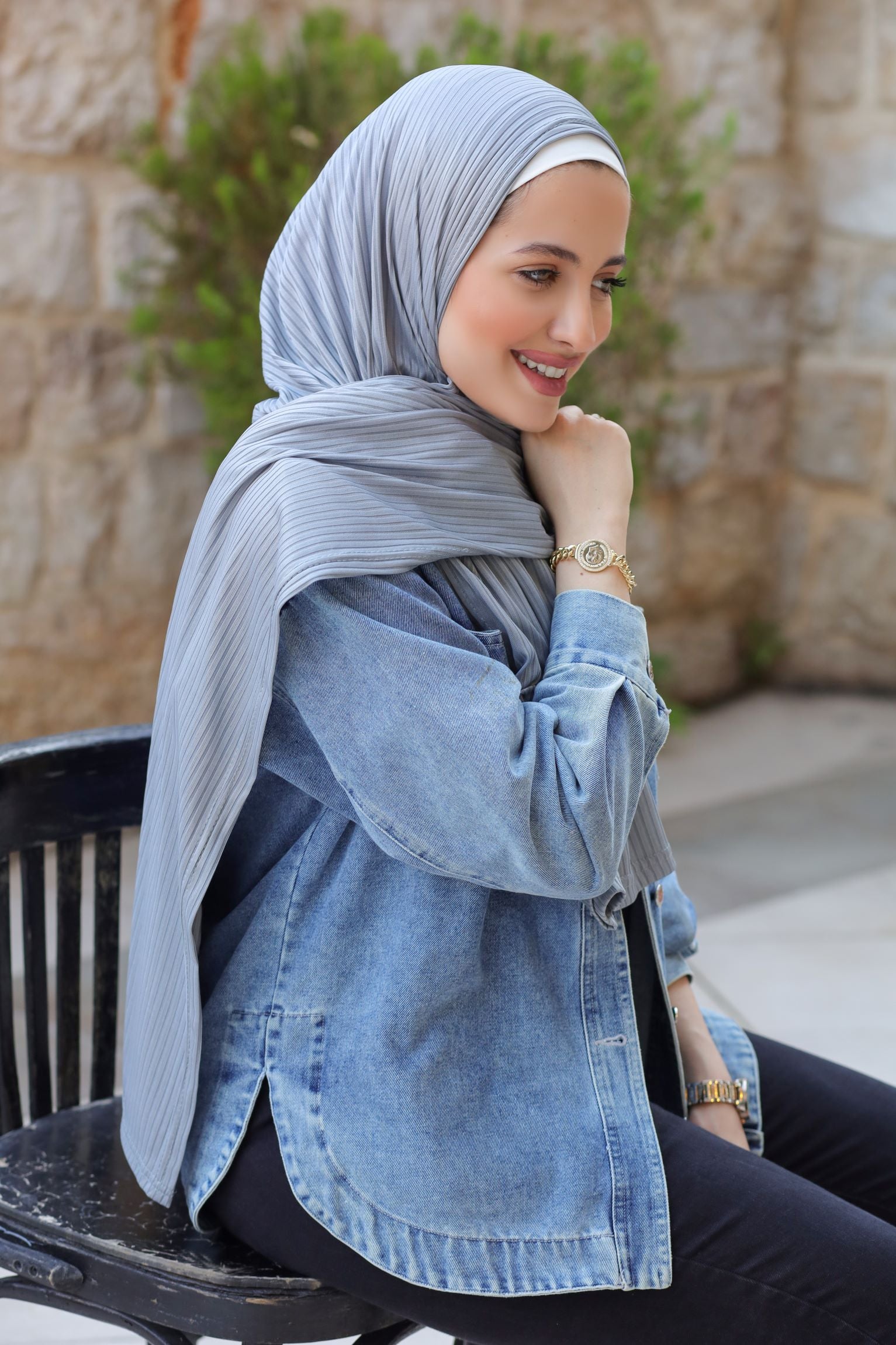 Patterned Cotton Hijab - Voile Fashion