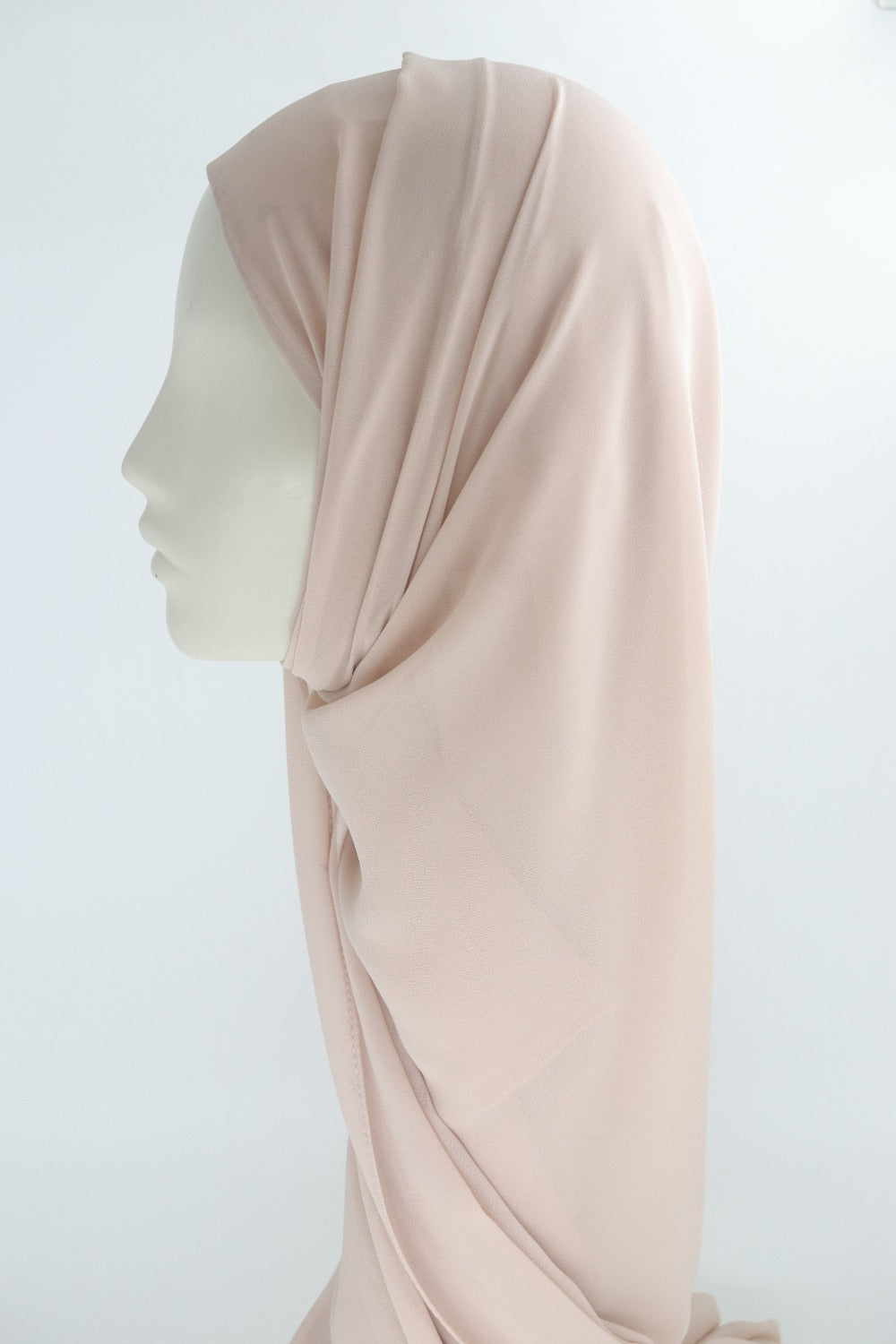 Plain Chiffon Instant Hijab - Voile Fashion